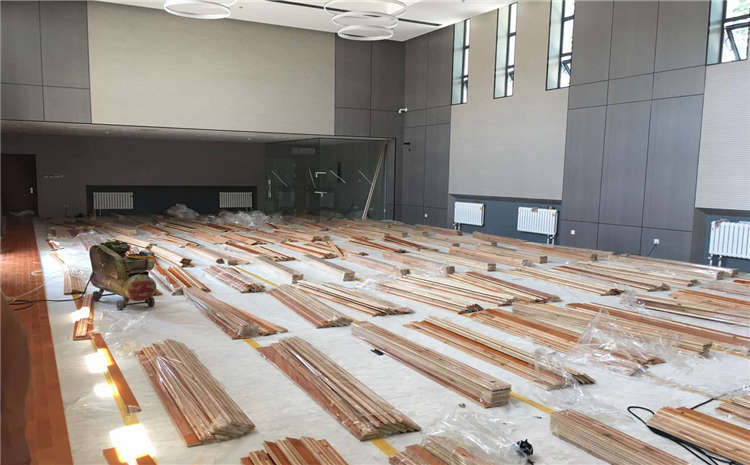 橡膠木籃球運動地板雙層龍骨結(jié)構(gòu)